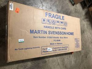 Martin Svensson Home Palisades TV Stand, Catalina Blue with Coffee Top  Customer Returns See Pictures