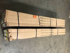 7 Boxes of Builders Edge 14.5 in. W x 68 in. H TailorMade 2 Equal Raised Panel Vinyl Shutters Pair in Black  Customer Returns See Pictures