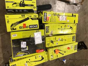 Lot of  Assorted Ryobi Lawn Care Items Various Models and Conditions Customer Returns See Pictures