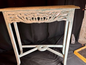 lot 99 image: Distressed Wooden ConsoleSofaEntry Table