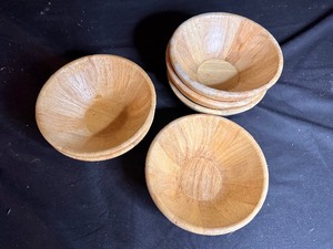 lot 102 image: 6 MarketPlace Wooden Salad Bowls