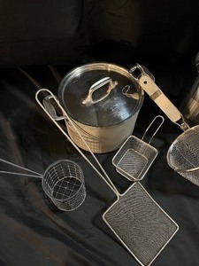 lot 282 image: Lot of Frying Utensils and Pots