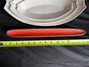 lot 220 image: Set of 3 Serving Trays and Olive Boat