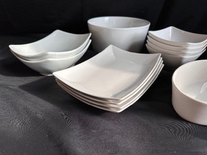 lot 226 image: Variety of White Serving Dishes as Shown in Picture