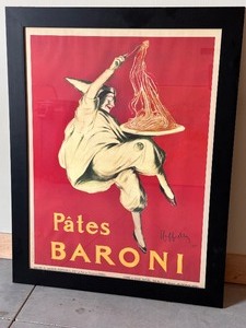 lot 300 image: Framed European Vintage Art Poster Pates Baroni - 1921 Poster Print Reproduction by Leonetta Cappiello