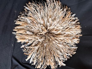 lot 150 image: Karioska Juju Hat Natural Brown Beige Handmade African Wall Art