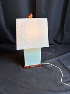 lot 159 image: Ralph Lauren Light Green Crackle Finish Small Porcelain Lamp
