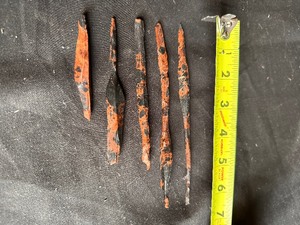lot 161 image: Hand Carved Obsidian Stone Primitive Tools