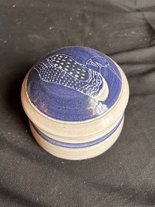 lot 163 image: Stoneware Pottery with Loon signed Hamilton 1983
