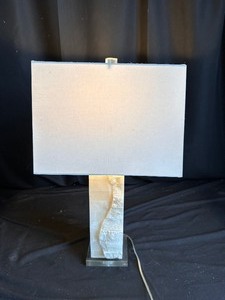 lot 169 image: White Alabaster Lamp