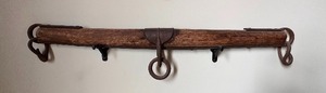 lot 172 image: Vintage Wood and Iron Draft Horse or Oxen Yoke Harness - 36