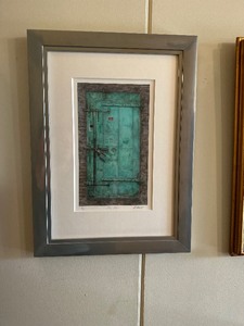 lot 23 image: Framed Piece by Kyle Pettis, Titled Fire Door, Numbered 360