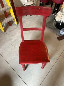 lot 52 image: Vintage Red Lacquer Chair
