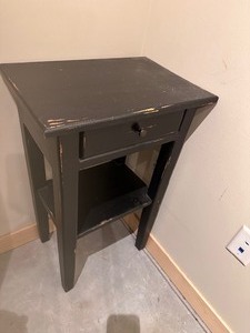 lot 60 image: Black Side Table with Drawer