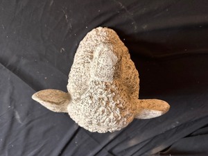 lot 75 image: Large Antique Plaster Lambshead Wall Mount