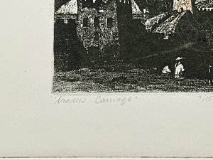 lot 317 image: Mixed Media Art Print Signed by MaryAnn Strandell Traders Carriage, 1993