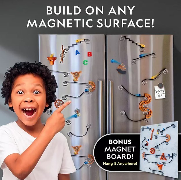 lot 476 image: NEW National Geographic Makeway Magnetic Marble Run w Board