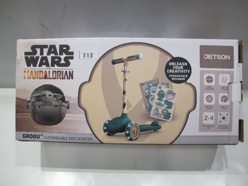 lot 369 image: NEW Jetson Customizable Three-Wheel Kick Scooter - Star Wars Mandalorian
