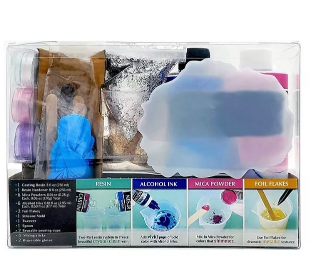lot 404 image: NEW ArtSkills DIY Epoxy Resin Arts & Crafts Activity Kit, 27 Pieces