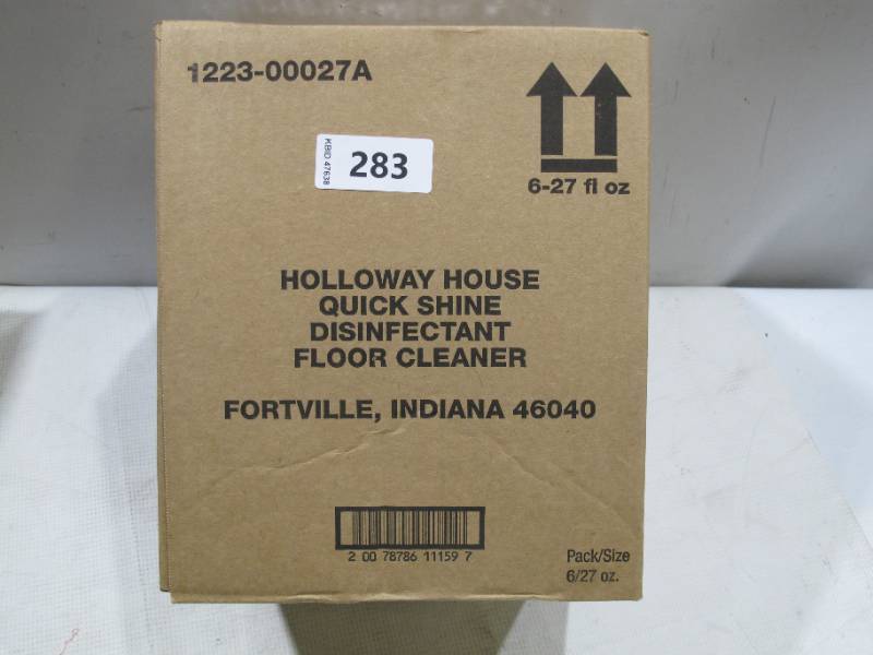 lot 446 image: NEW Quick Shine Multi-Surface Disinfectant Floor Cleaner, 27 Fl. Oz, Clear, 6 Count