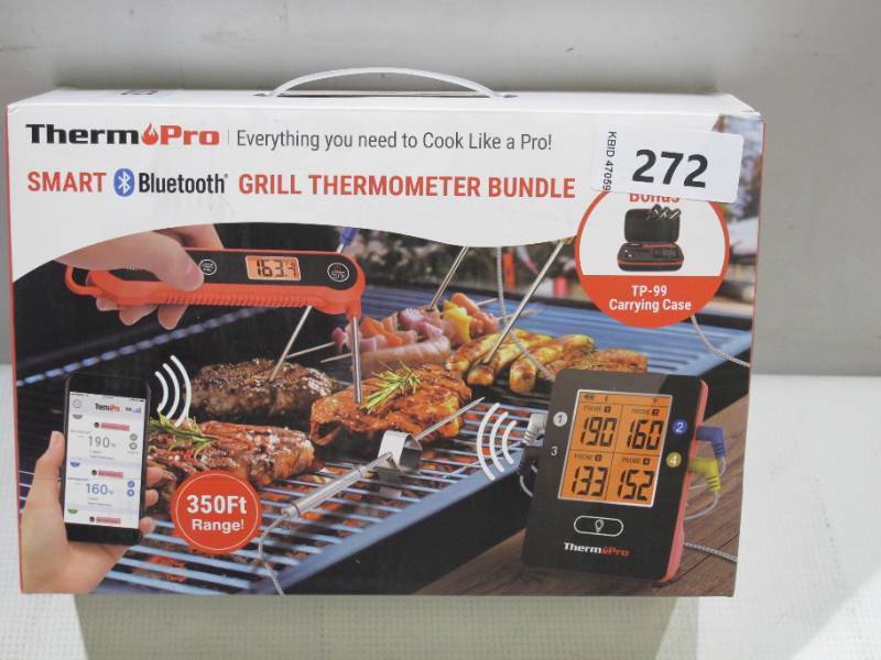 lot 477 image: NEW ThermoPro Bluetooth Grill Thermometer Bundle