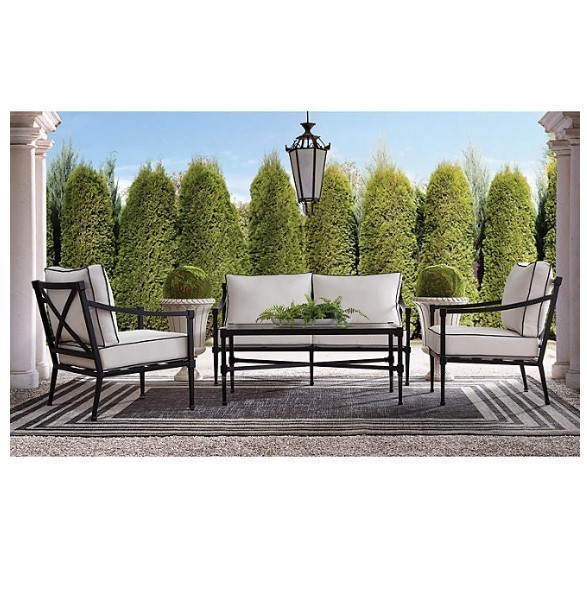 lot 124 image: NEW Members Mark Sheffield 4-Piece Loveseat Seating Set