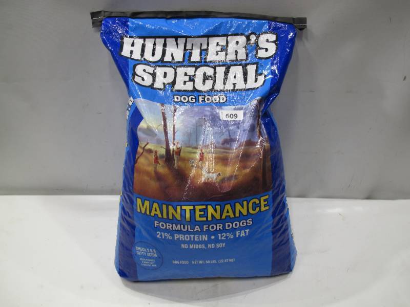 lot 303 image: NEW Hunters Special Maintenance Formula Dog Food, 50 lb