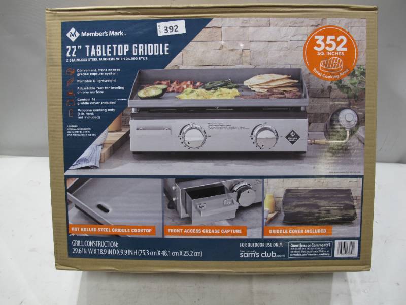 lot 165 image: Members Mark 22 Tabletop Griddle