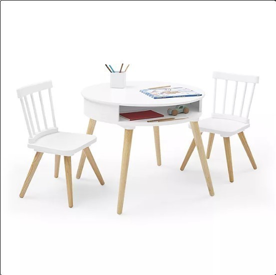 lot 75 image: NEW Delta Children Hudson Table and Chair Set - White