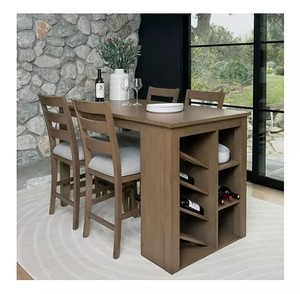 lot 117 image: NEW Kaylen 5-Piece Storage Counter-Height Dining Set, Ash Blonde