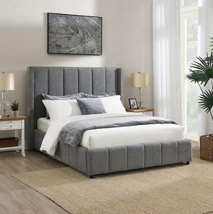lot 127 image: NEW Members Mark Harlow Collection Upholstered Queen Bed - Grey