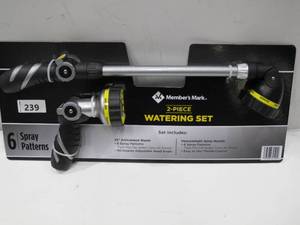 lot 239 image: NEW Members Mark 2-Pc. Watering Set, Spray Wand and Spray Nozzle
