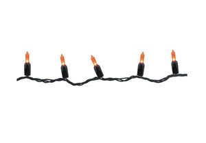 lot 322 image: NEW 2 Pack of Celebrations Orange 50 ct LED Mini Halloween String Lights