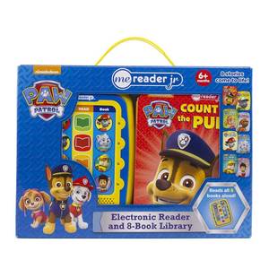 lot 327 image: NEW Nickelodeon PAW Patrol Chase, Skye, Marshall, and More - Electronic Me Reader Jr. 8 Sound Book Library - PI Kids