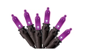 lot 330 image: NEW 2 Pack of Celebrations Purple 50 ct LED String Lights