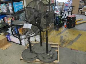 lot 109 image: Pallet of 3 Warehouse Fans with Issues