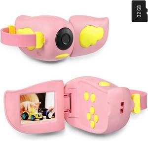lot 908 image: Dartwood 720P HD Kids Video CameraCamcorder with 2.0 Color Display Screen - 32GB microSD Card Included (Pink)