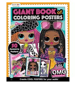 lot 609 image: NEW LOL OMG Giant Book of Coloring Posters By Bendon Publishing Intl