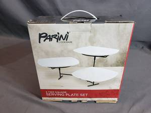 Parini 3 Tier Square Serving Plate Set