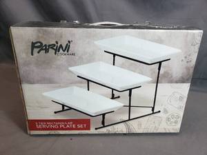 Parini 3 Tier Rectangular Serving Plate Set