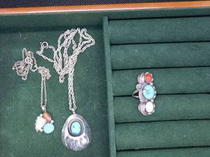 lot 78 image: 2 necklaces and a ring