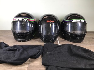 lot 242 image: 3 Snowmobile helmets