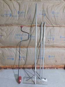 lot 288 image: Roof rake and vintage hand auger