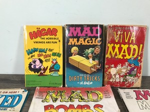 lot 261 image: Collectible Mad, Cracked, Hagar Magazines and books