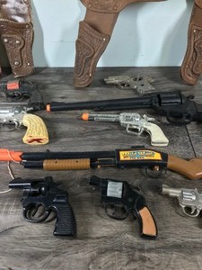 lot 266 image: Lot of Toy Guns with 3 Holsters