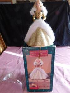 lot 376 image: 1995 Hallmark Holiday Barbie stocking hanger