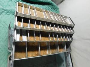 lot 390 image: Vintage Double-sided metal tackle box