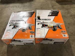 Lot of 2 RIDGID 6.5 Amp 7 in. Blade Corded Table Top Wet Tile Saw Customer Returns See Pictures