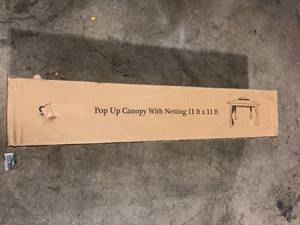 11 ft. x 11 ft. Blue Steel Pop-up Gazebo with Mosquito Netting Customer Returns See Pictures