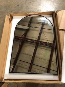 Home Decorators Collection Medium Arched Black Classic Accent Mirror (35 in. H x 24 in. W) Customer Returns See Pictures